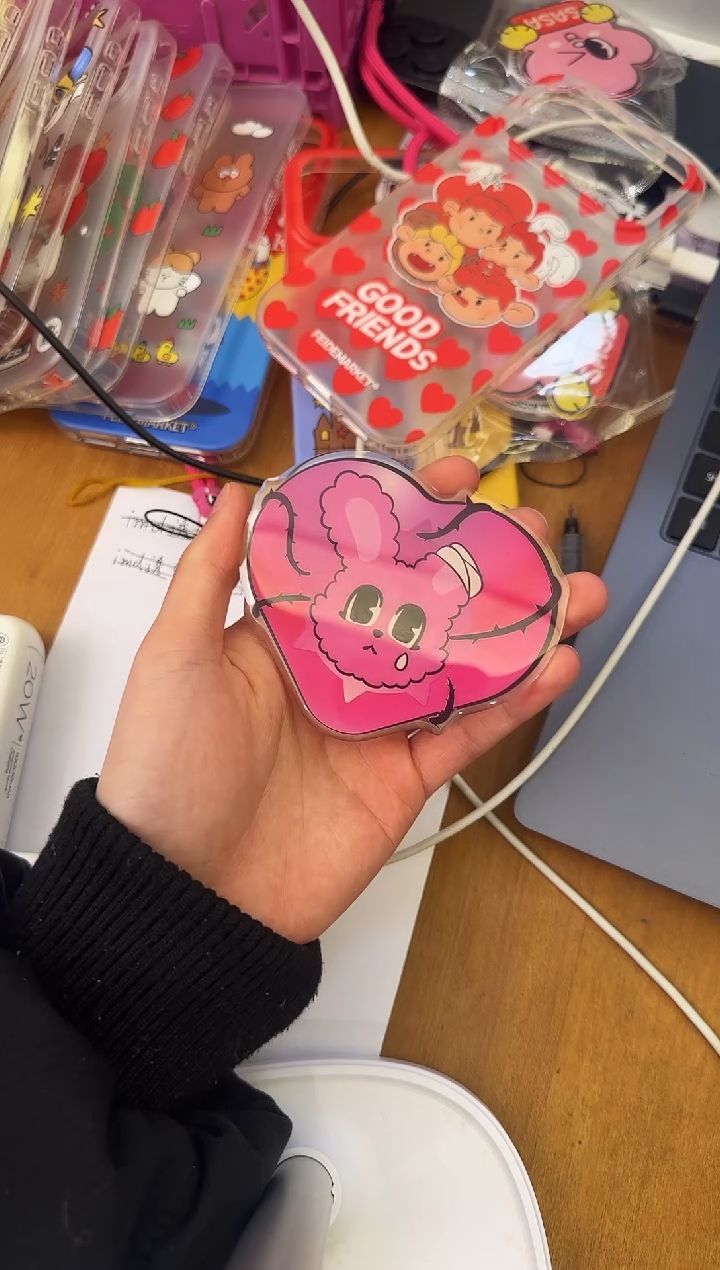 粉色疼痛贝贝兔兔支架