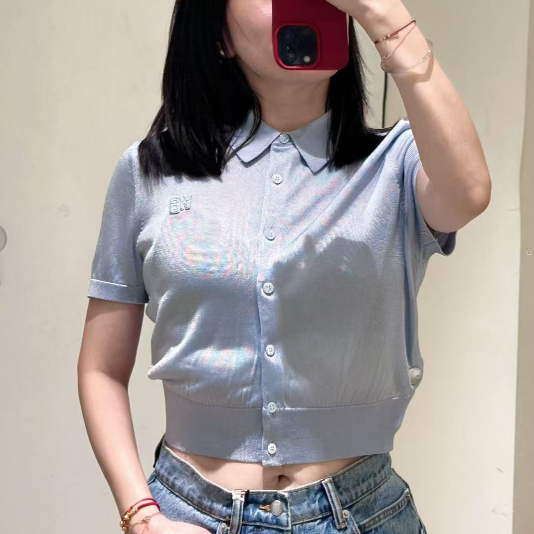 全新未使用  Alexander Wang AW/Polo 针织开衫/L码