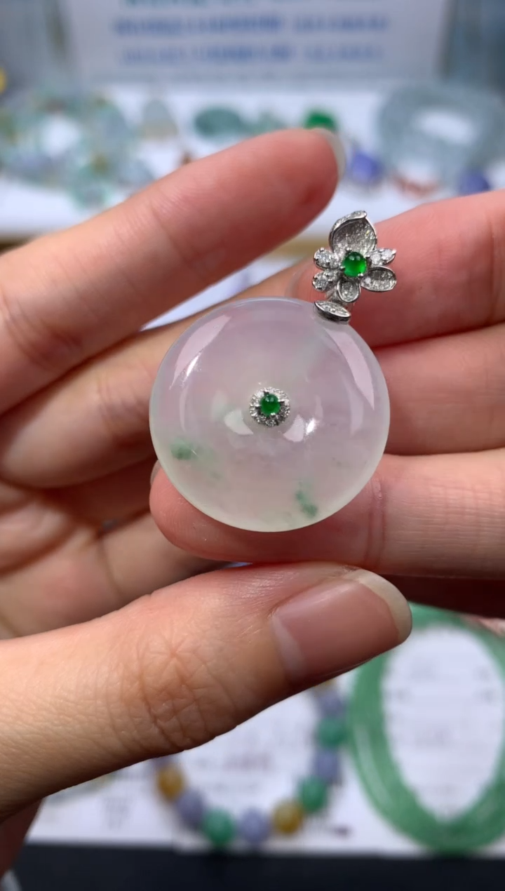 【闪购商品】定制翡翠18K金镶嵌模式推广期24小时鉴赏期