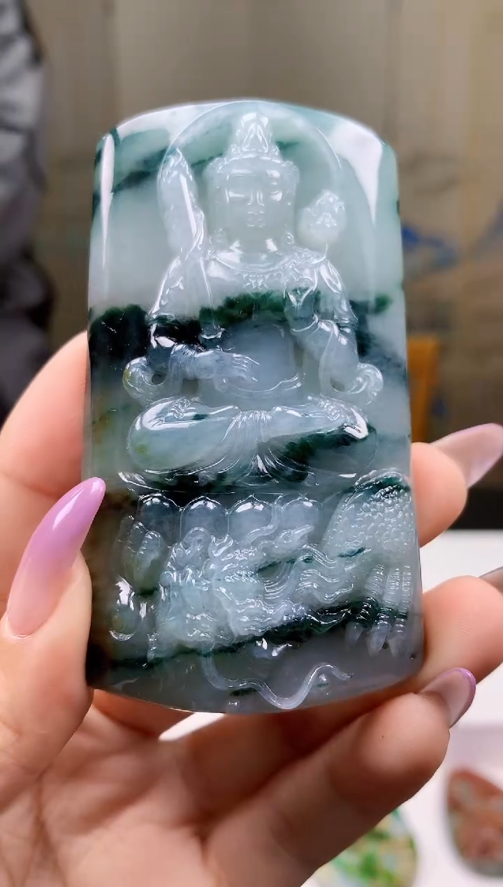 【闪购商品】定制翡翠未镶嵌4917ty-毛货挂件144