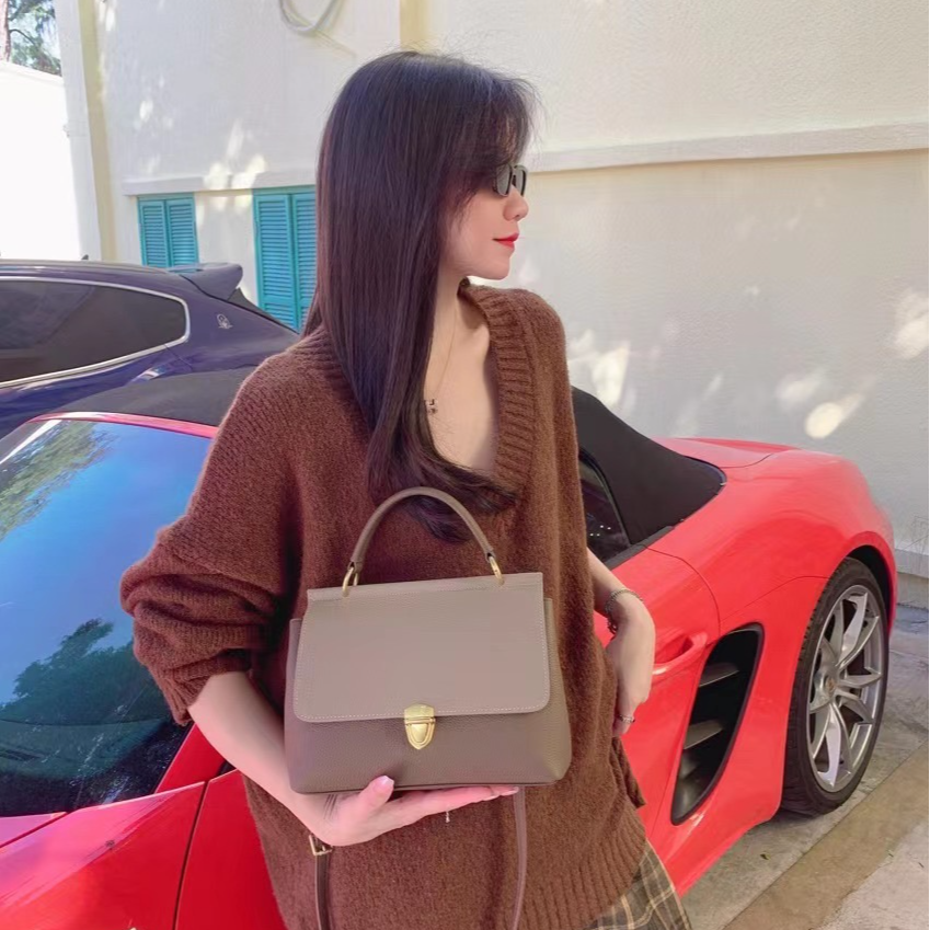 【尚恩CC】SLBL-9149-杏色-轻奢百搭手提腋下新款斜跨女包