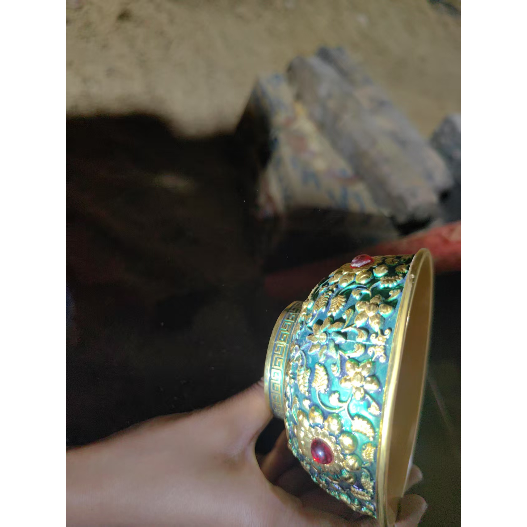 1个绿色碗摆件链接