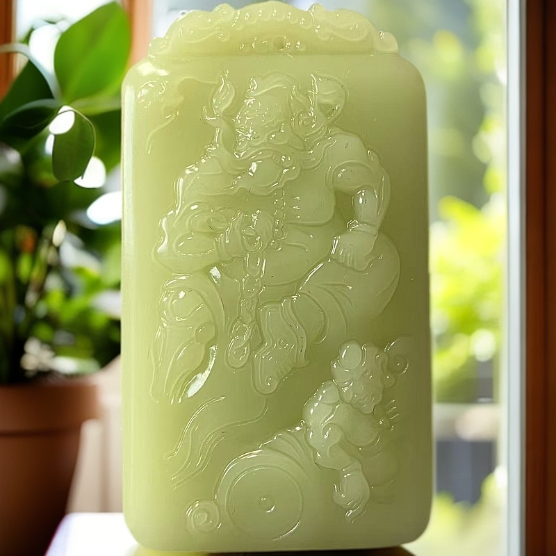  若羌黄口 钟馗 挂件