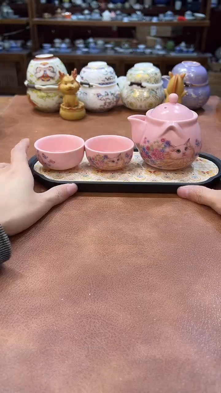 真的很便宜会开片的旅行茶具