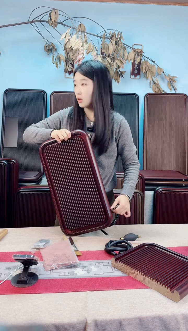 湖****水九洲红色款式茶盘50*28*4