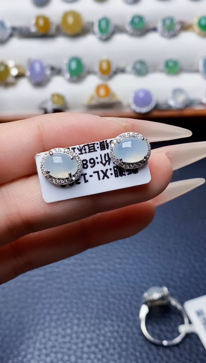 银S925镶嵌戒指翡翠1104