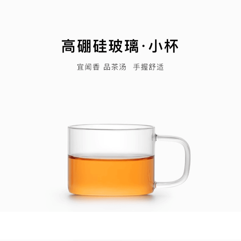 高硼硅玻璃带把手茶具杯子家用耐高温
