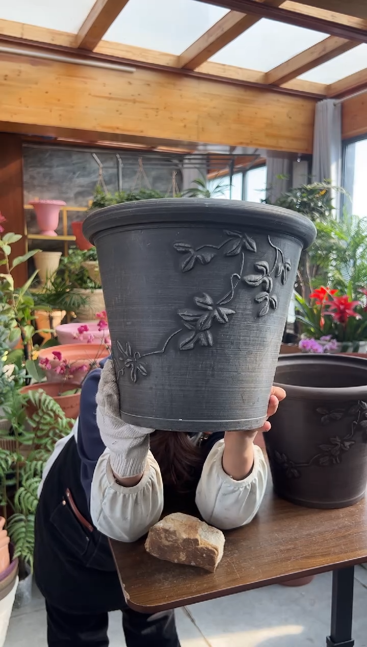 30*25.5/09A30/黑灰色/浮雕叶子外贸尾单