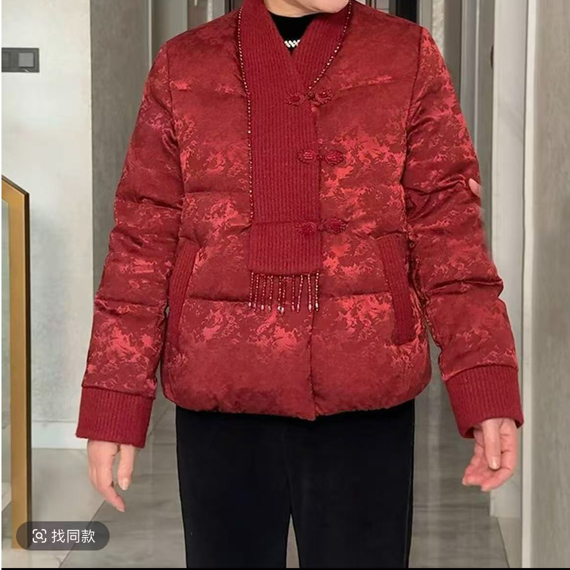 中老年妈妈装新中式冬季国风冬季洋气加厚保暖棉服外套棉袄女