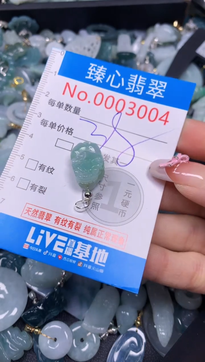 【闪购商品】翡翠颈饰未镶嵌含绳0003004