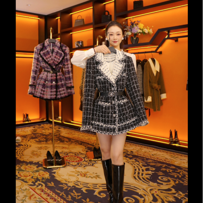 【DG】秋冬气质小香风时尚设计师羽绒服 Y863