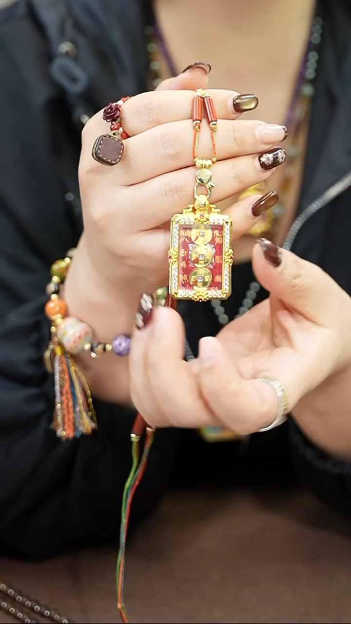 铜珐琅钱串串项链