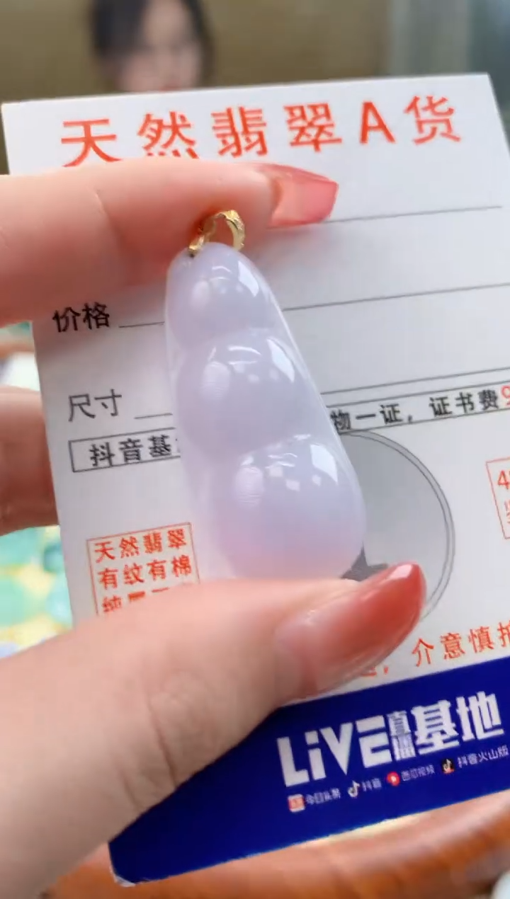 颈饰未镶嵌翡翠 天然A货翡翠挂件