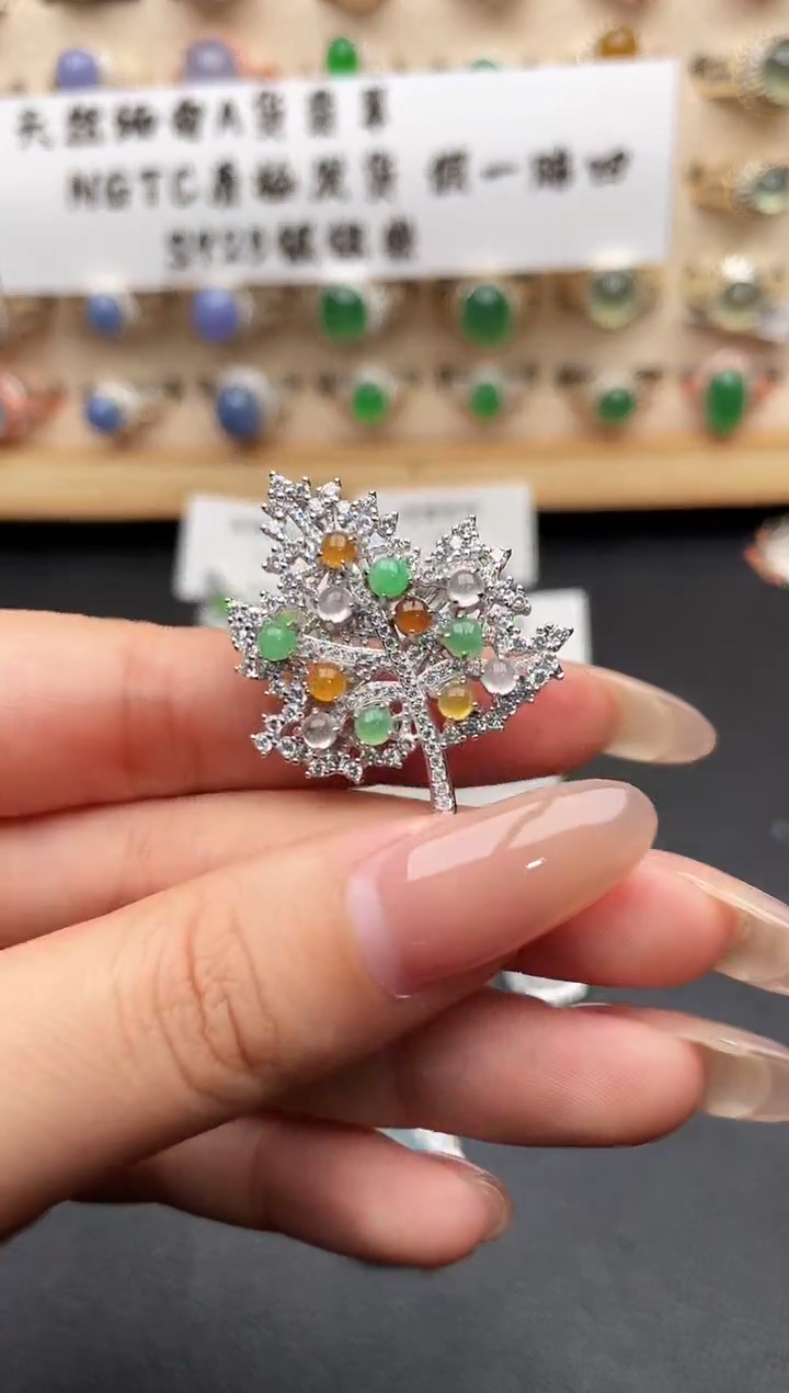 未镶嵌戒指翡翠一物一证一礼盒