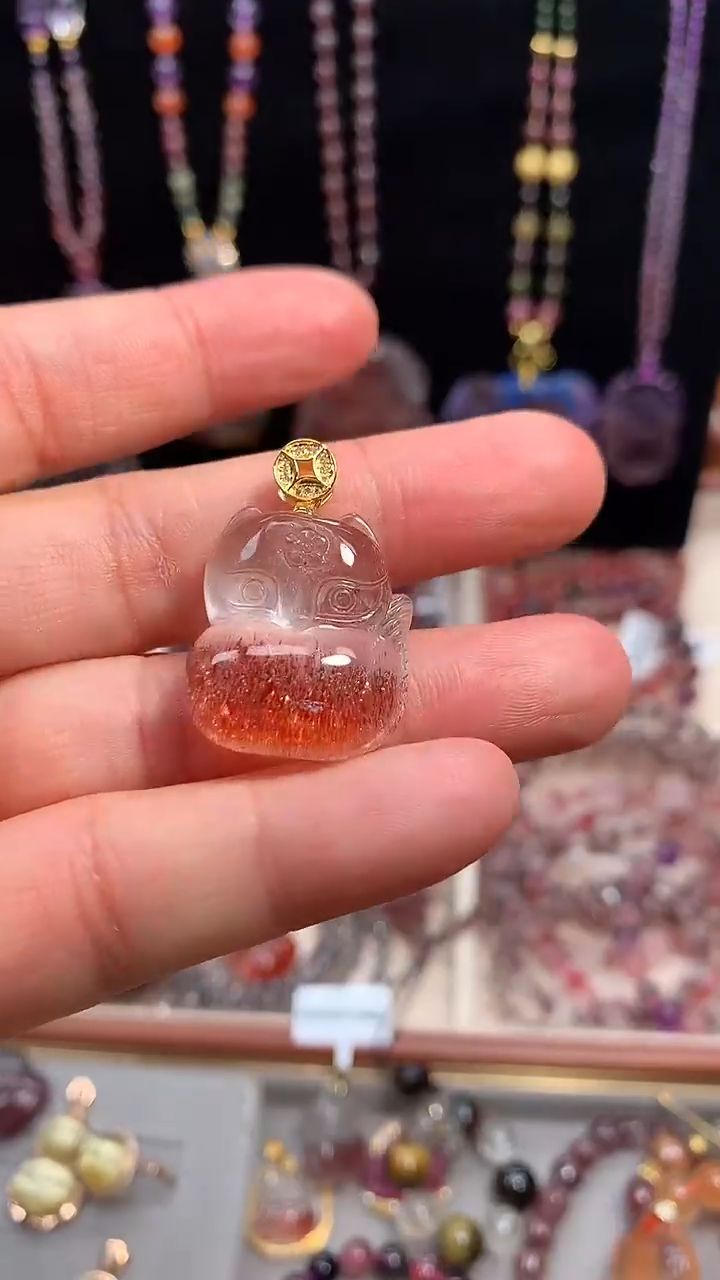 【闪购商品】水晶颈饰18K金镶嵌【百晶灵儿】定制款