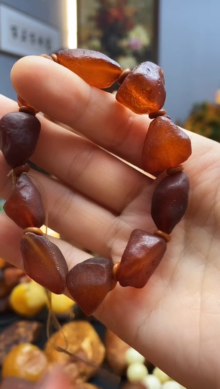 手链琥珀未镶嵌手串