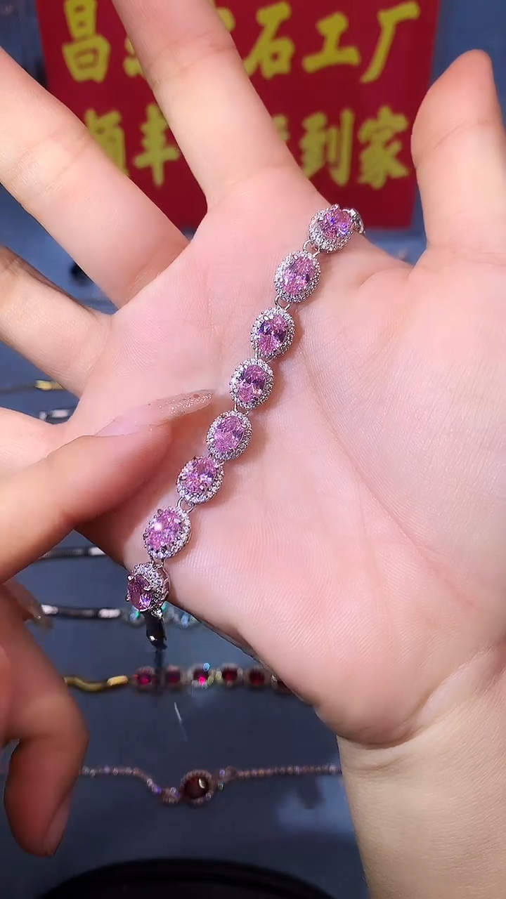 【闪购商品】红宝石手链银S925镶嵌111111