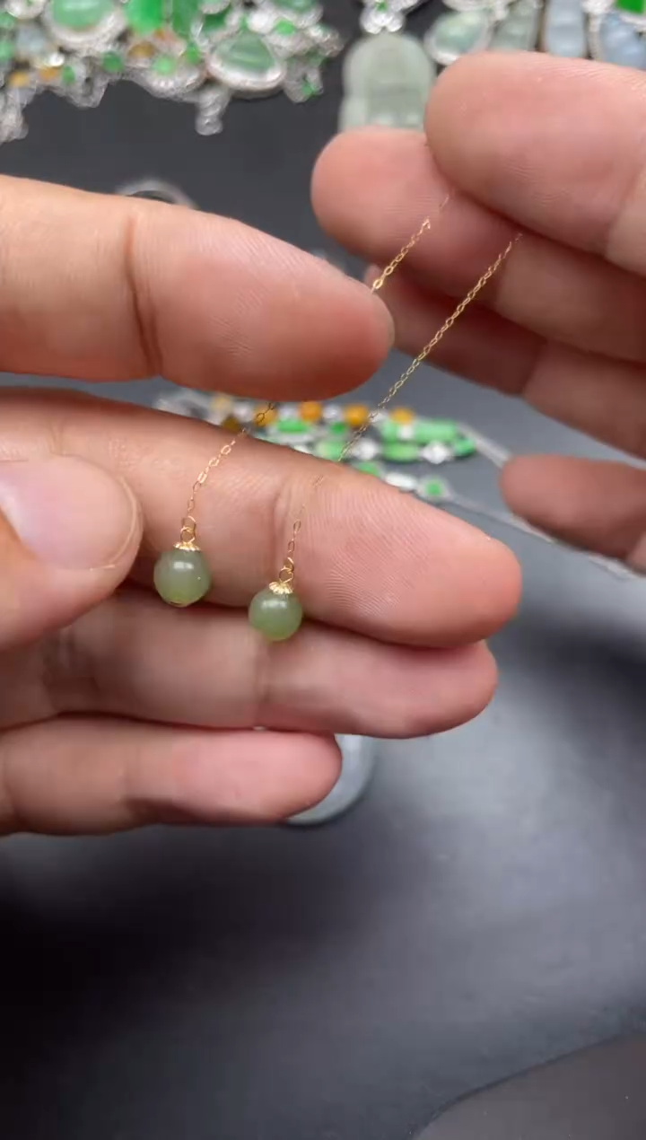 【闪购商品】翡翠颈饰18K金镶嵌塑寄售不退换