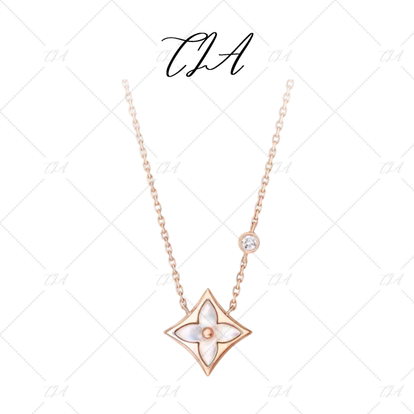 铜合金项链  TIA2043项链女气质轻奢百搭草草坠链简约经典时尚