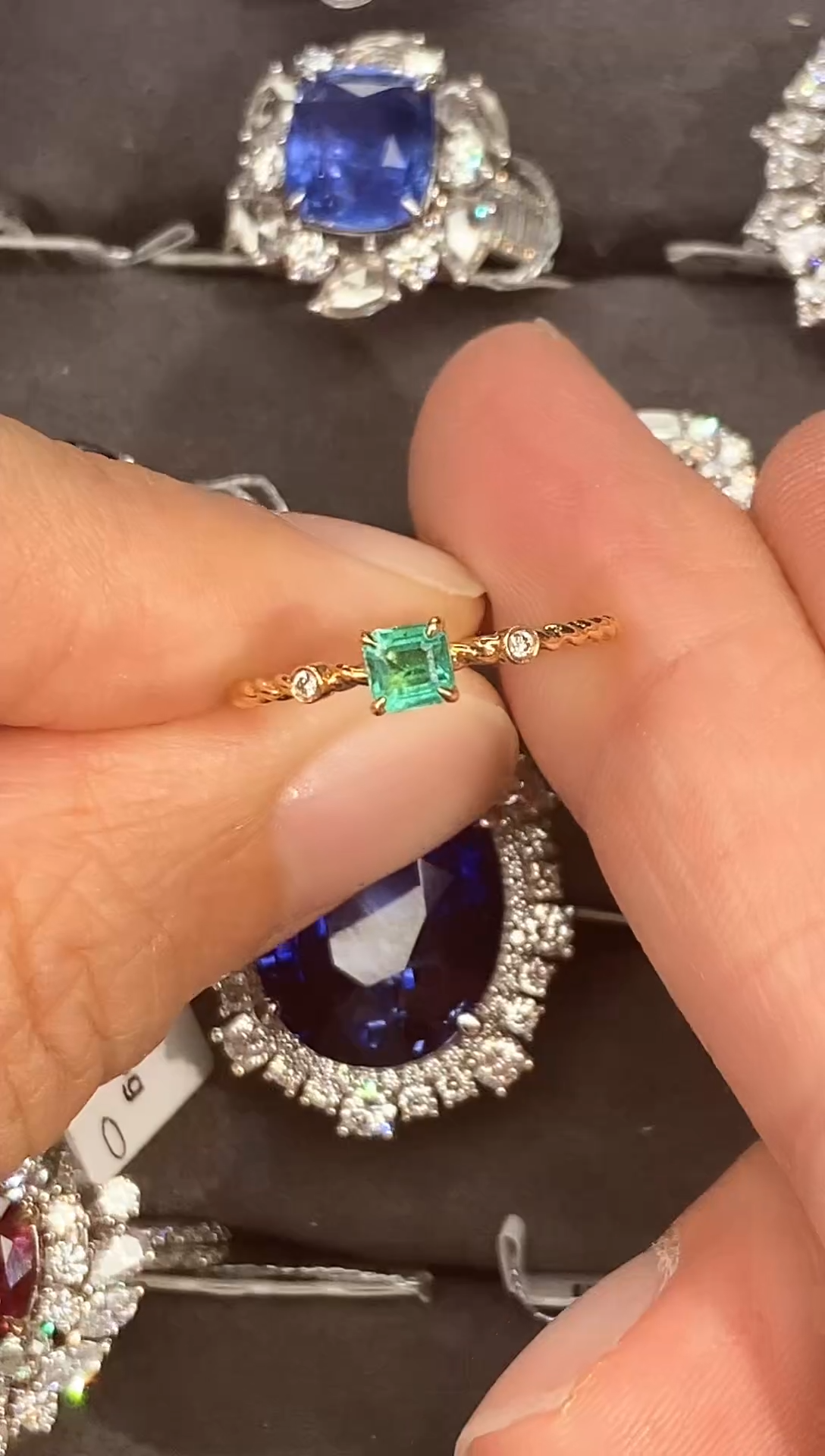 戒指18K金镶嵌祖母绿【闪购】0.30ct/七天鉴赏