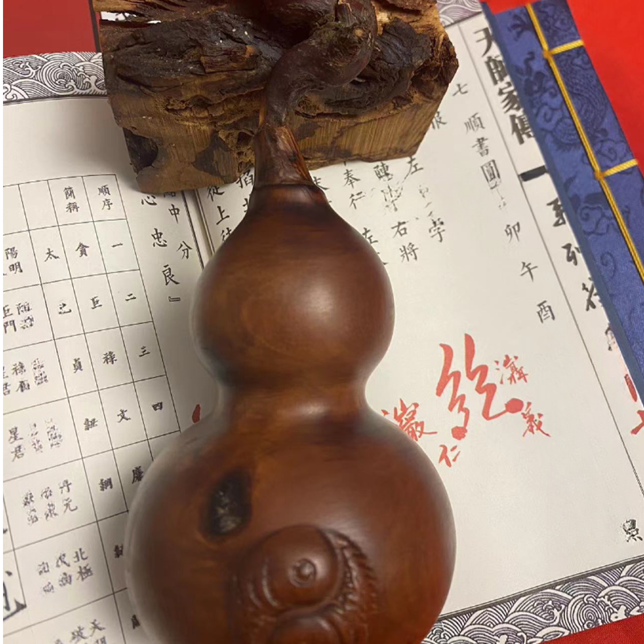 道系青年雷枣文化葫芦配饰 匠心工艺雕刻客厅摆件手把收藏品