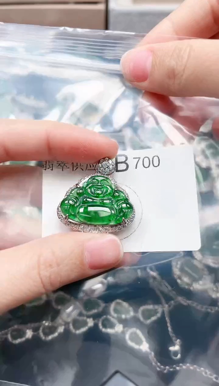 【闪购商品】翡翠颈饰未镶嵌700赠皮绳