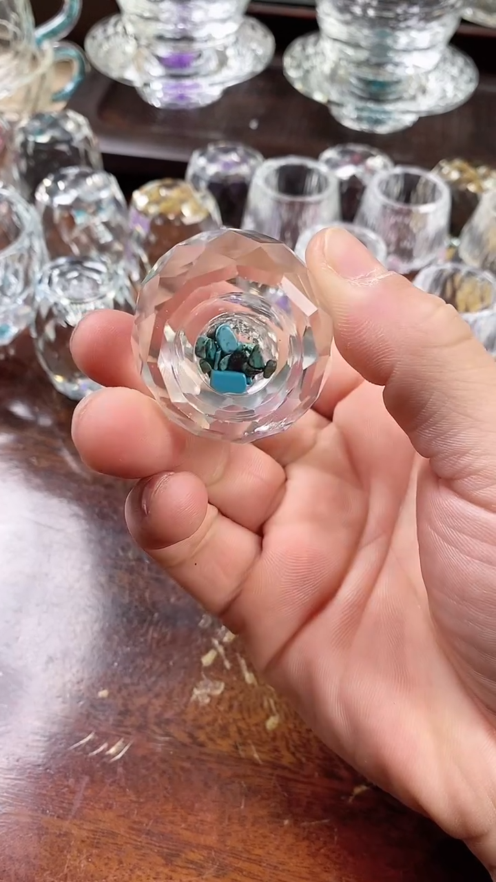 【闪购商品】玺宴新款水晶盖置绿松石