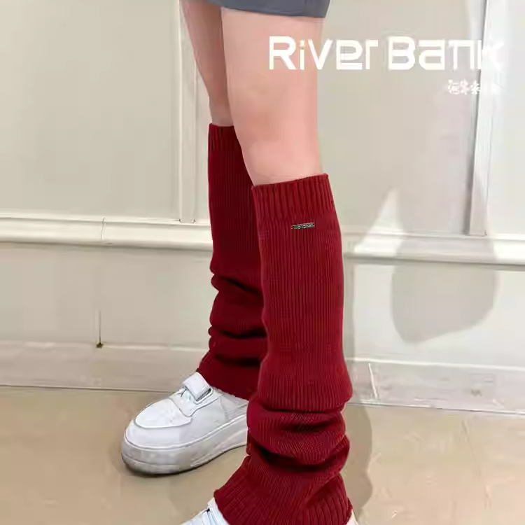 河岸家买手店设计师MONOHA复古安可拉红羊毛保暖堆堆袜25限定系列