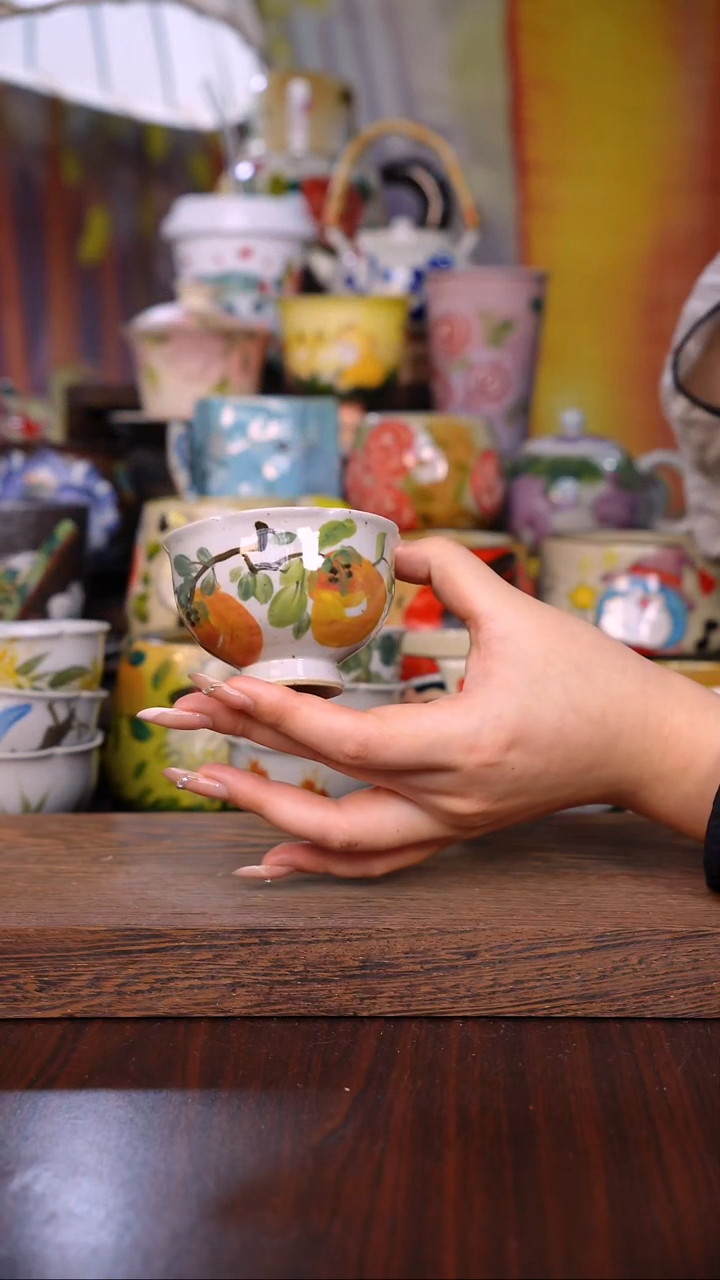 杯子陶泥垚手作 景德镇手工手绘陶瓷器物