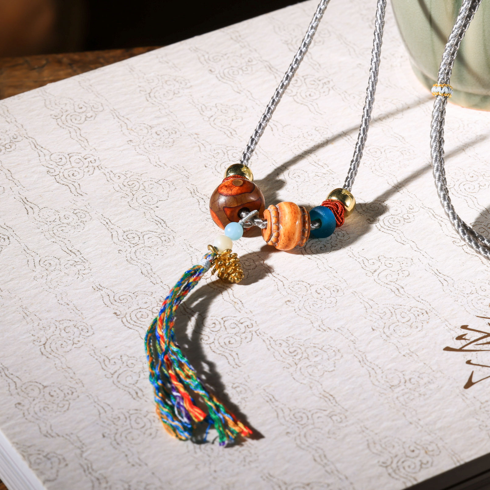 非金属木质项链 【意婵】小众原创设计时尚饰品项链