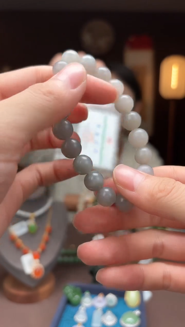 【闪购商品】和田玉C15【青花圆珠手串】未镶嵌-