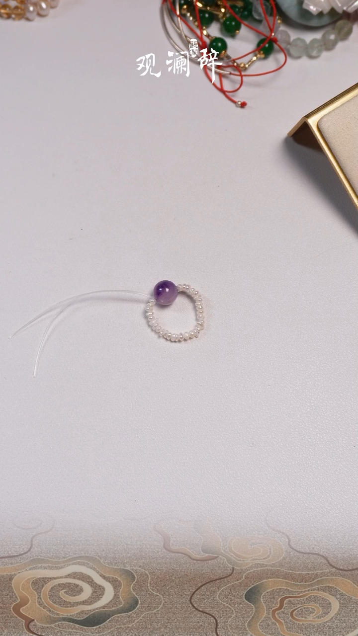 【闪购商品】水晶紫超七淡水珍珠未镶嵌戒指