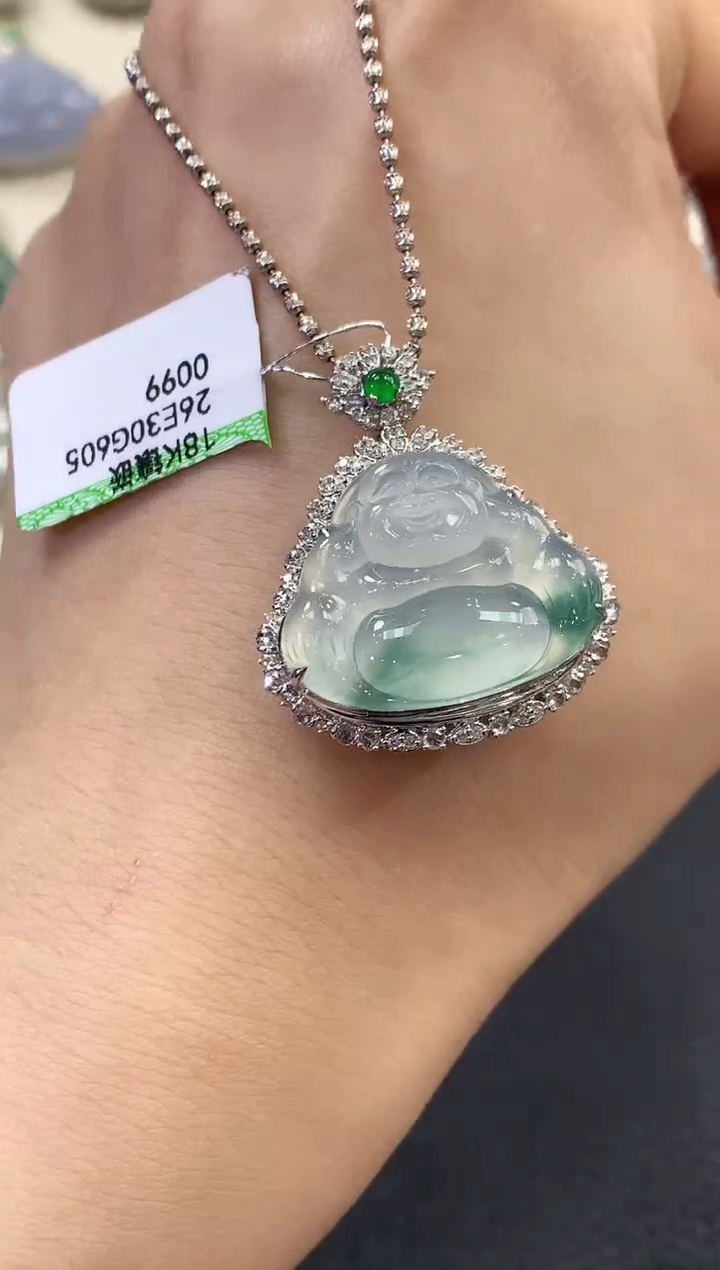 【闪购商品】翡翠吊坠(不含链)18K金镶嵌 C139