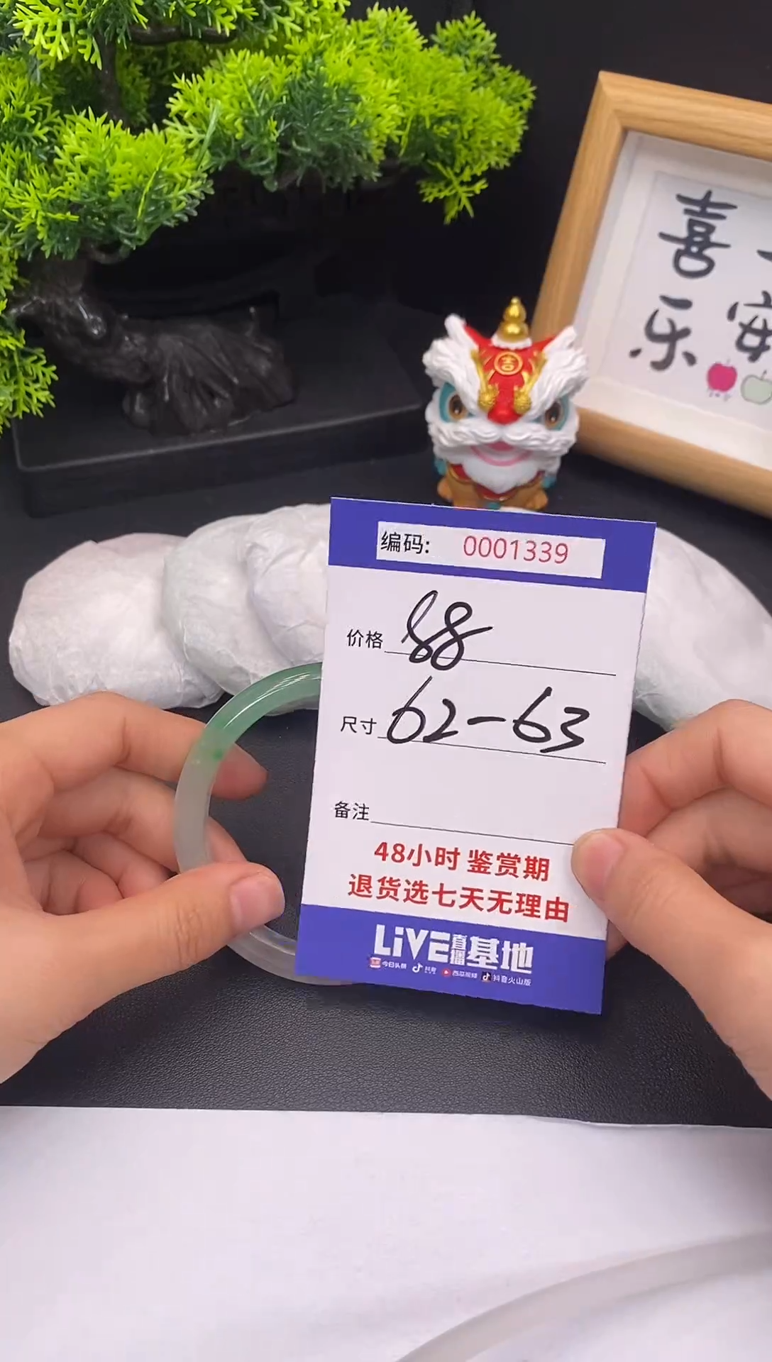 未镶嵌手镯翡翠0001339