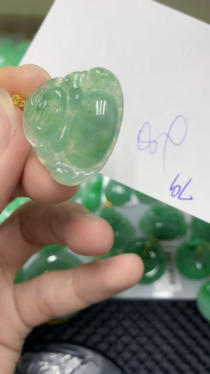 颈饰18K金镶嵌翡翠翡翠111111