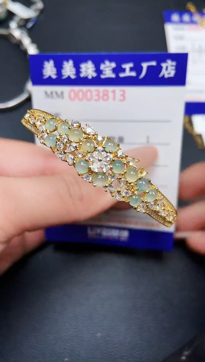 【闪购商品】翡翠颈饰银S925镶嵌3813