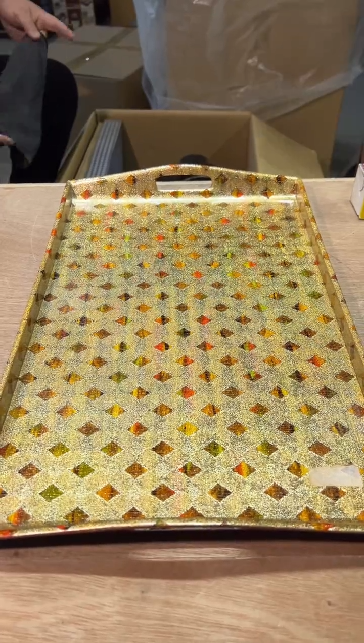 786   实物巨美茶盘 