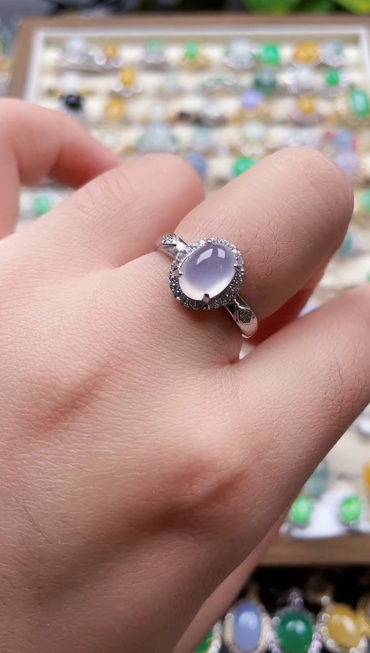 银S925镶嵌戒指翡翠216