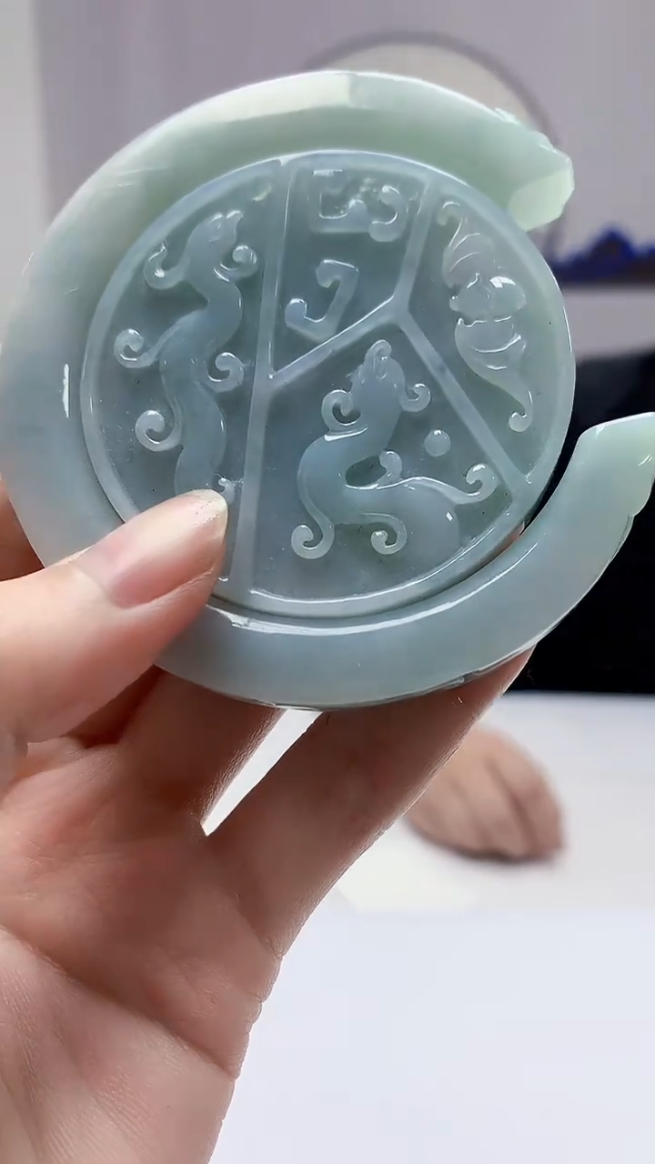 定制翡翠未镶嵌5060zm毛货赠珠链套镯175 58圈