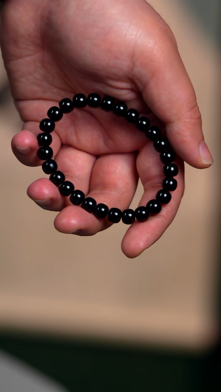 未镶嵌手链和田玉J*T8mm羊脂级塔青