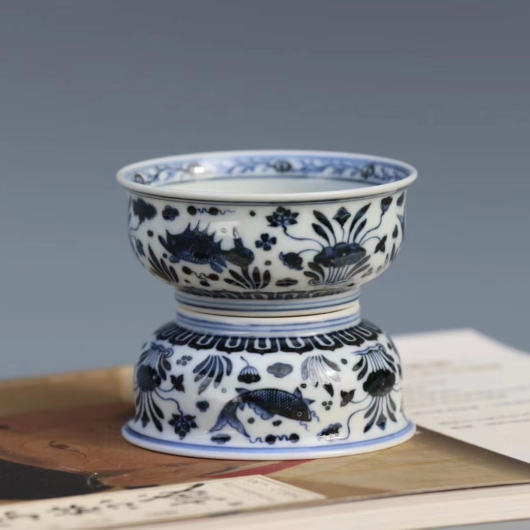 春风祥玉鱼藻炉式杯