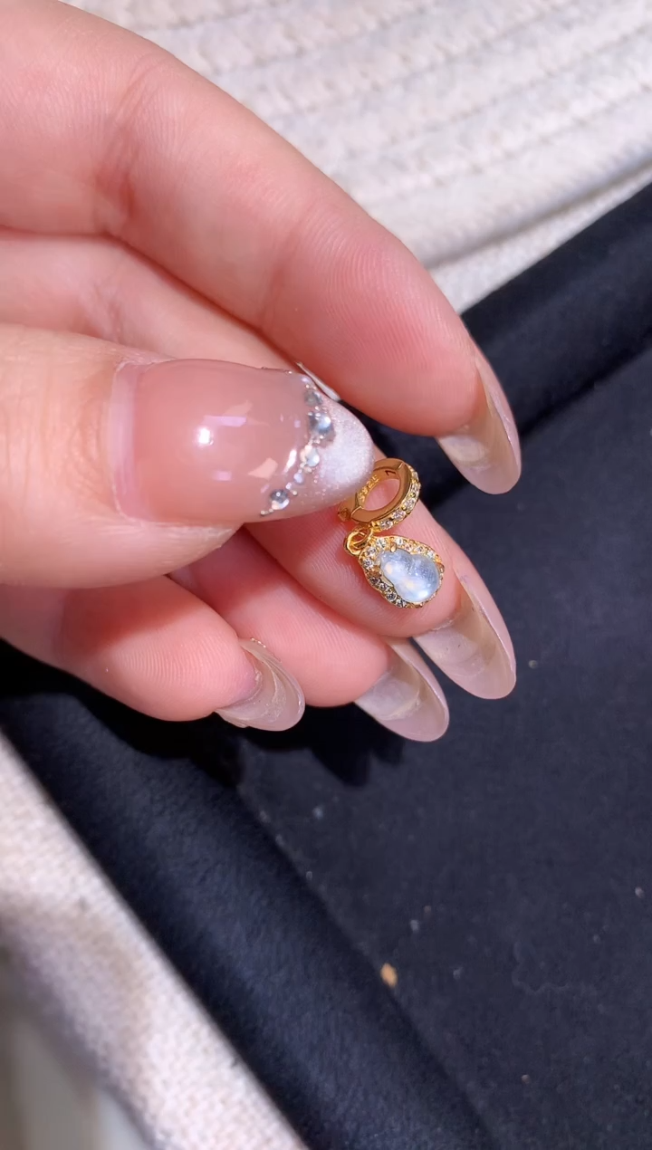 吊坠(不含链)银S925镶嵌翡翠吊坠