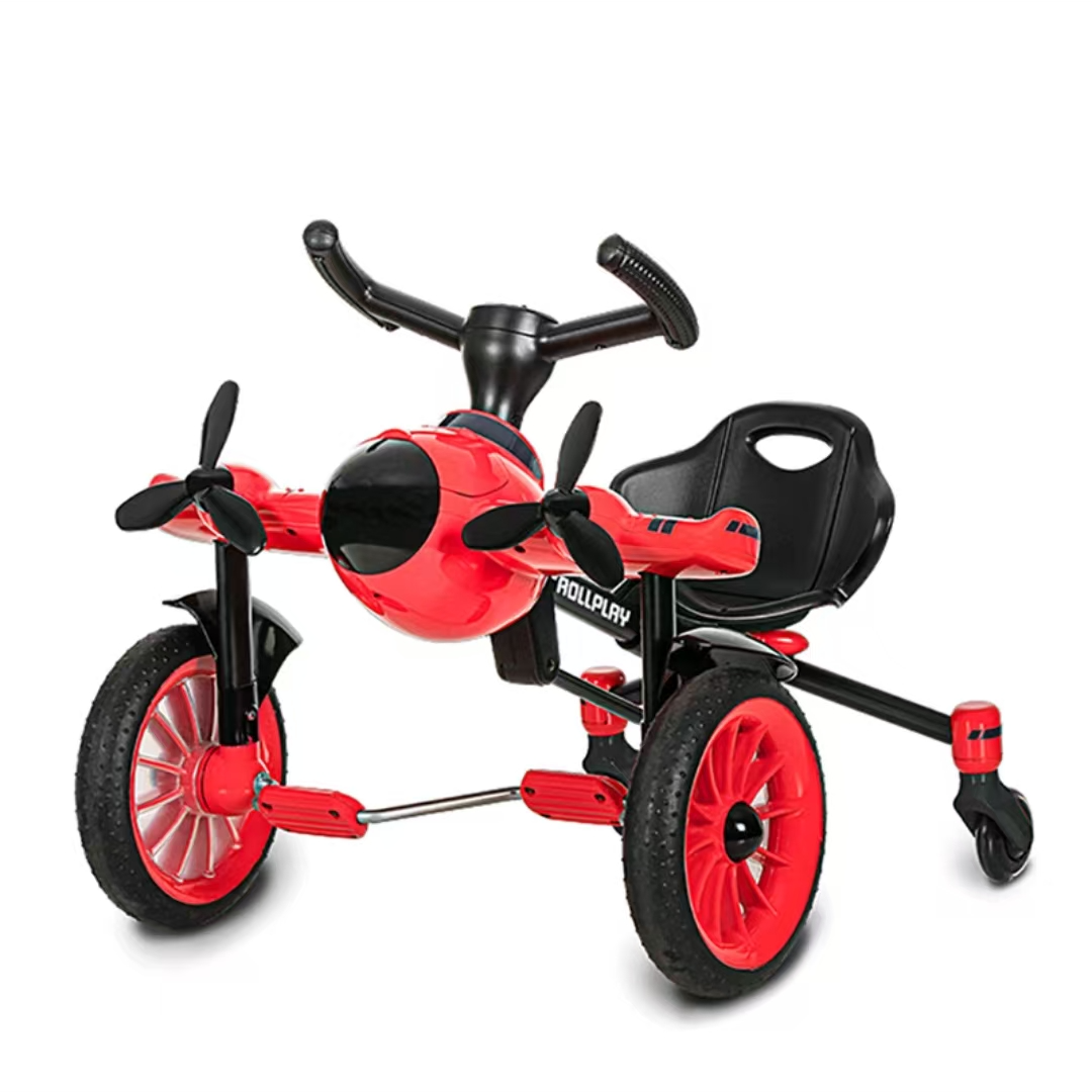 【会员商店】如雷（Rollplay）儿童可折叠飘移飞机三轮车儿童脚踏车