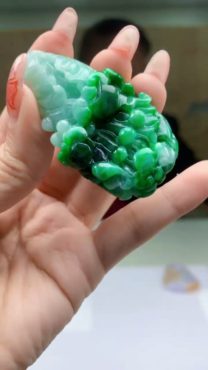 【闪购商品】定制翡翠未镶嵌4969ty-毛货挂件91