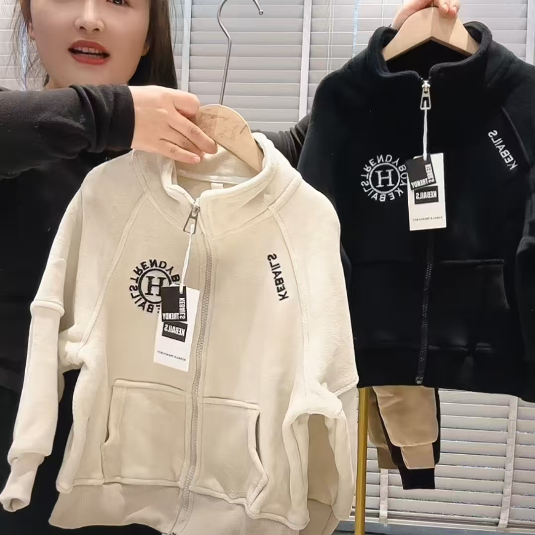 刺绣圆H摇粒绒外套66988