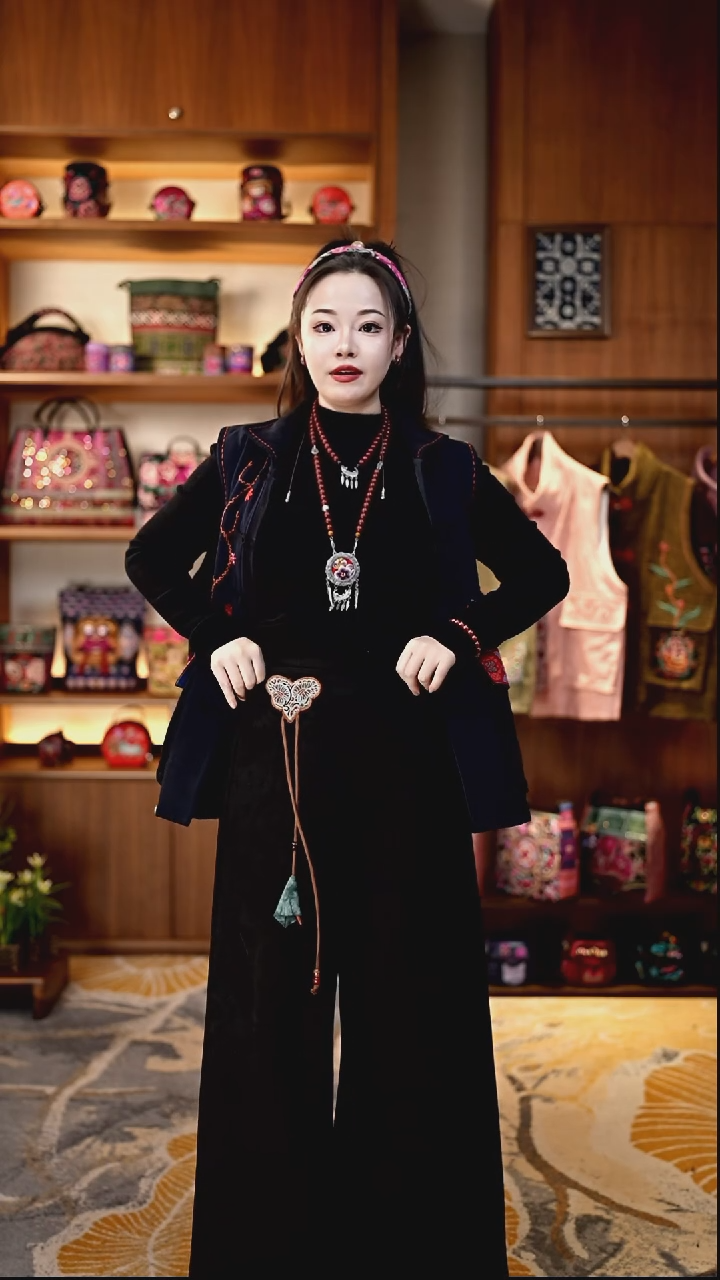 刺绣私人定制苗族手工裤子Z9466