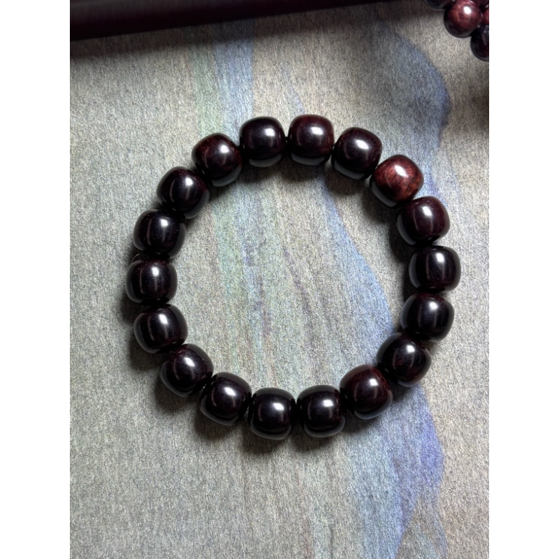 A870 海南黄花梨紫油梨老型手串12mm