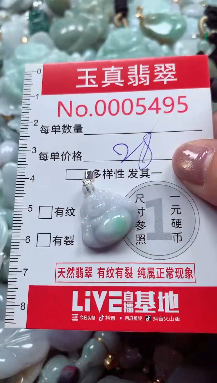 吊坠(不含链)未镶嵌翡翠5495