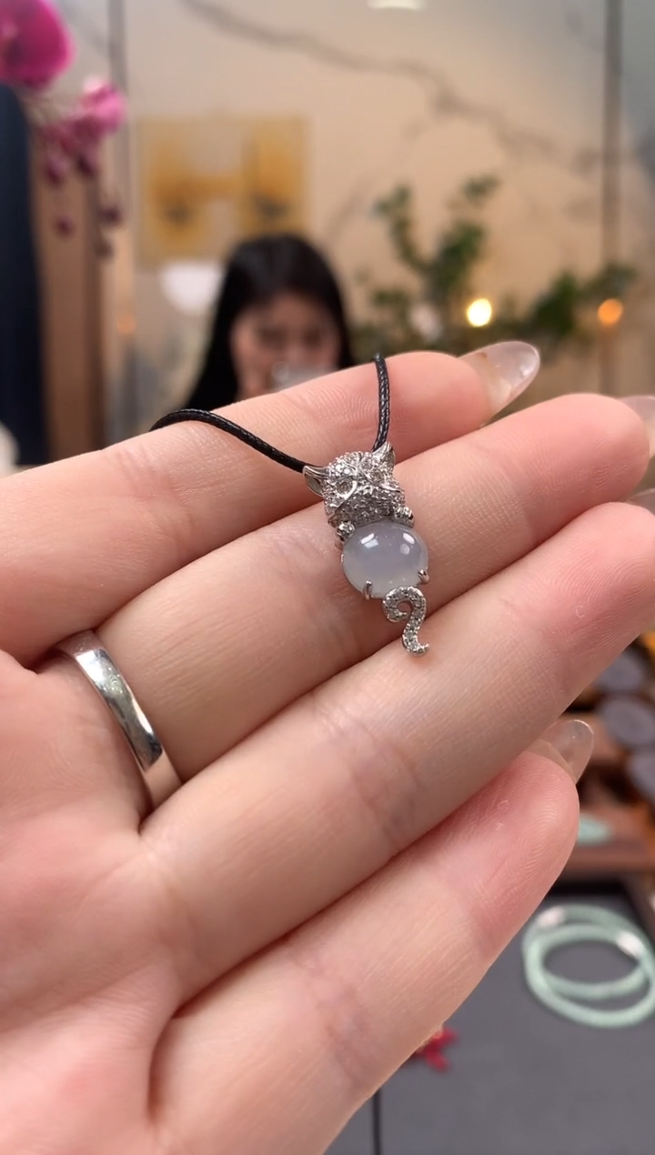 【闪购商品】翡翠吊坠(不含链)银S925镶嵌吊坠