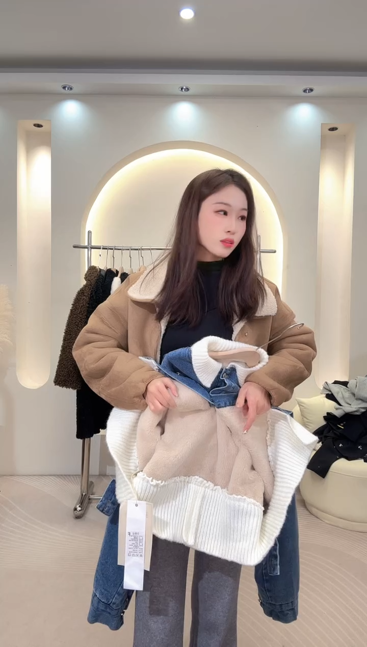 niu牛仔加绒一件均码